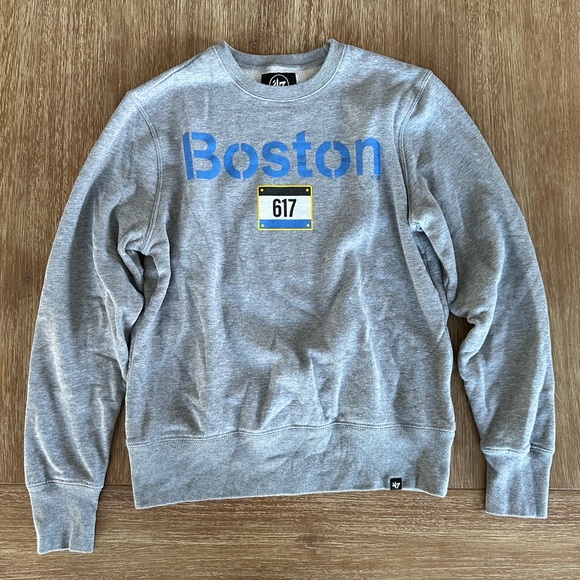 47 Tops - Women’s Boston Red Sox 47 City Connect Gray Crewneck Sweatshirt